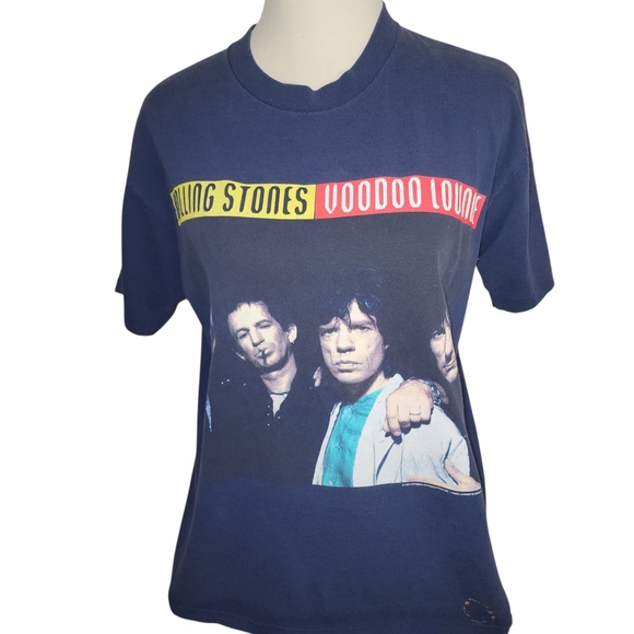 Vtg 1994-1995 Rolling Stones Concert T-shirt  Mens LARGE Made USA Voodoo Lounge - Picture 7 of 12